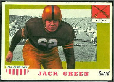 Jack Green 1955 Topps All-American football card