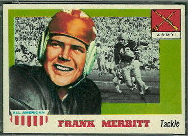 Frank Merritt 1955 Topps All-American football card