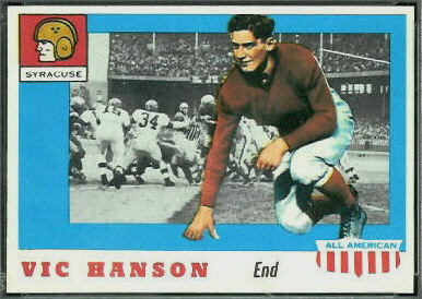 Vic Hanson 1955 Topps All-American football card