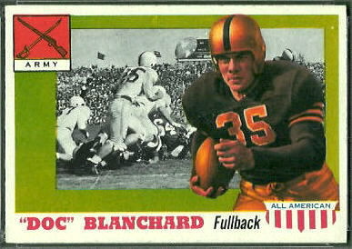 Doc Blanchard 1955 Topps All-American football card