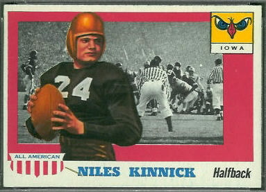 Nile Kinnick 1955 Topps All-American football card Nile Kinnick 1955 Topps All-American football card