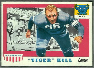 Tiger Hill 1955 Topps All-American football card