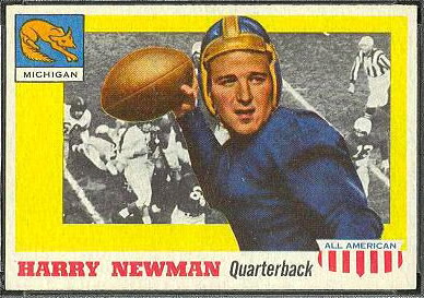 Harry Newman 1955 Topps All-American football card