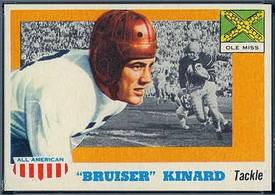 Bruiser Kinard 1955 Topps All-American football card Bruiser Kinard 1955 Topps All-American football card