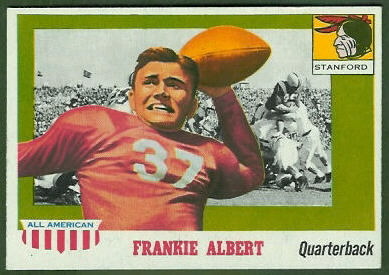 Frankie Albert 1955 Topps All-American football card