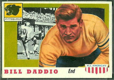Bill Daddio 1955 Topps All-American football card Bill Daddio 1955 Topps All-American football card