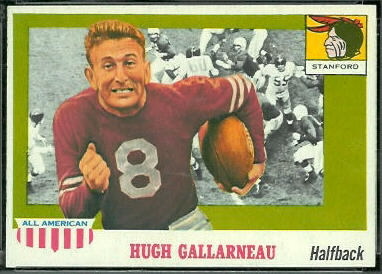 Hugh Gallarneau 1955 Topps All-American football card