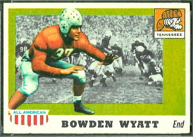 Bowden Wyatt 1955 Topps All-American football card