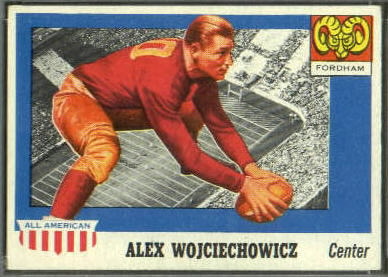 Alex Wojciechowicz 1955 Topps All-American football card Alex Wojciechowicz 1955 Topps All-American football card