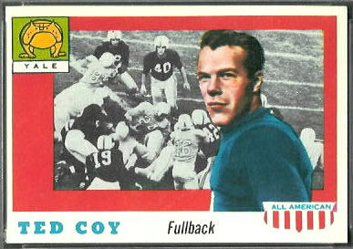 Ted Coy 1955 Topps All-American football card