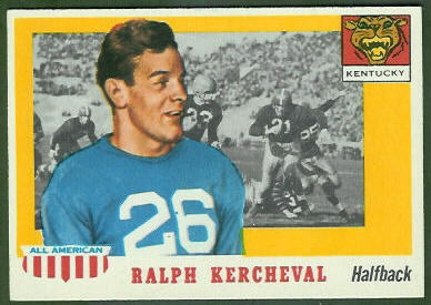 Ralph Kercheval 1955 Topps All-American football card