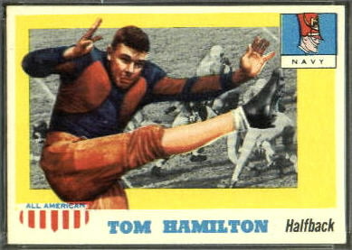 Tom Hamilton 1955 Topps All-American football card