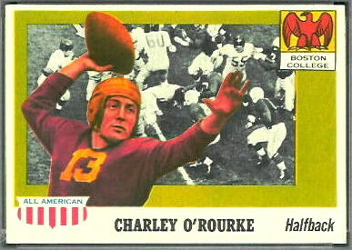 Charley O'Rourke 1955 Topps All-American football card