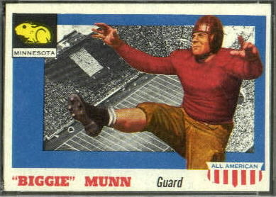 Biggie Munn 1955 Topps All-American football card