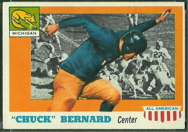 Chuck Bernard 1955 Topps All-American football card