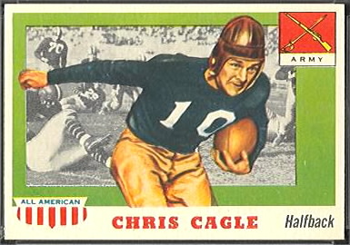 Chris Cagle 1955 Topps All-American football card