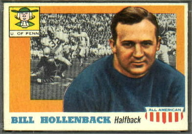 Bill Hollenback 1955 Topps All-American football card