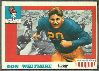 Don Whitmire 1955 Topps All-American football card Don Whitmire 1955 Topps All-American football card