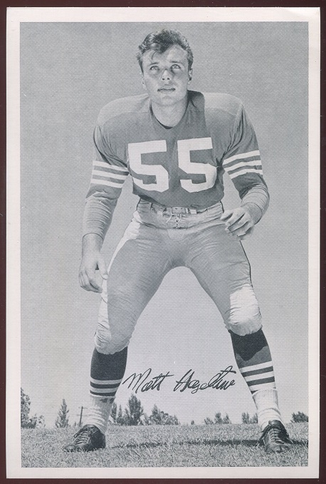 Matt Hazeltine 1956 49ers Team Issue football card