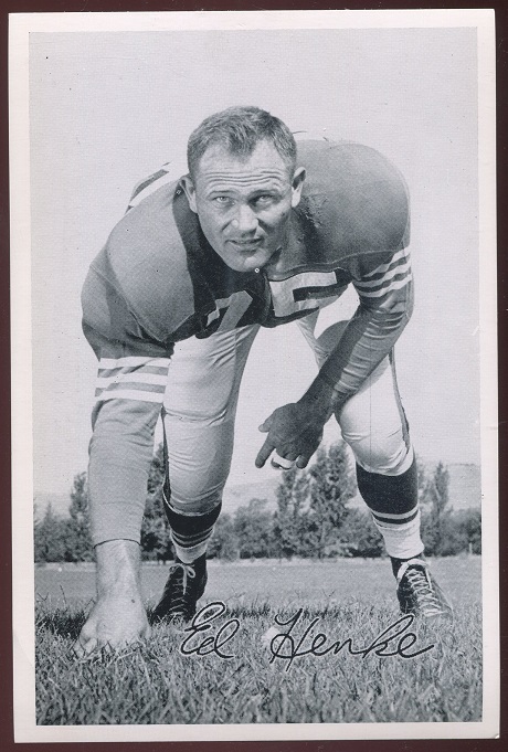 Ed Henke 1956 49ers Team Issue football card
