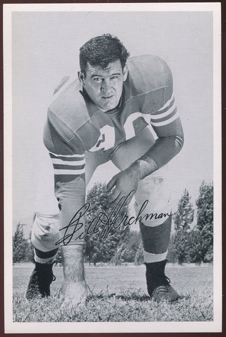 Bill Herchman 1956 49ers Team Issue football card