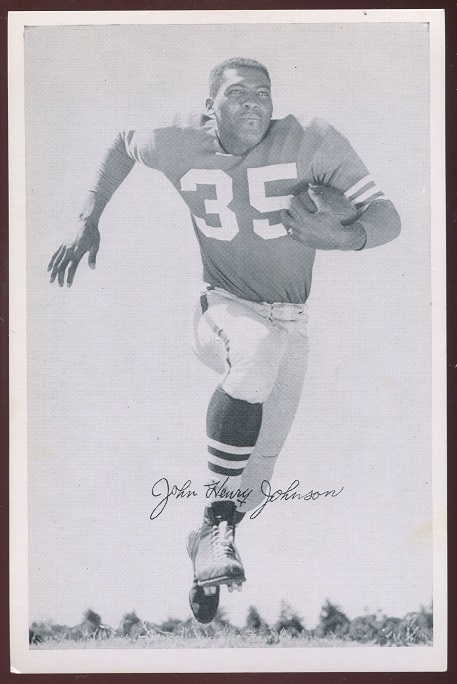 John Henry Johnson 1956 49ers Team Issue football card John Henry Johnson 1956 49ers Team Issue football card