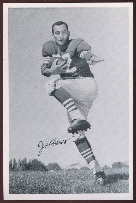 Joe Arenas 1956 49ers Team Issue football card Joe Arenas 1956 49ers Team Issue football card