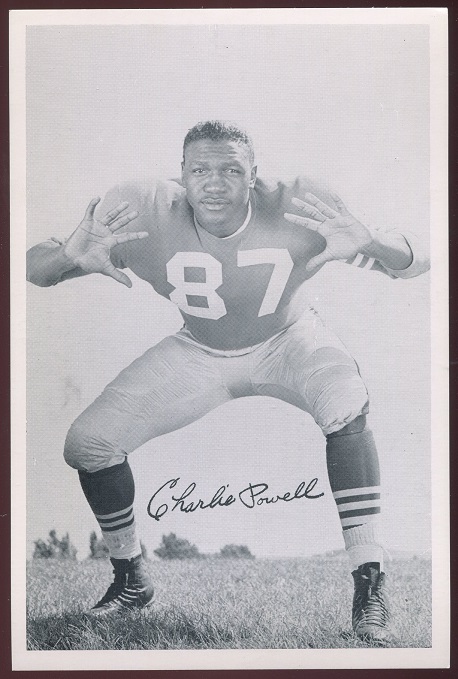Charlie Powell 1956 49ers Team Issue football card