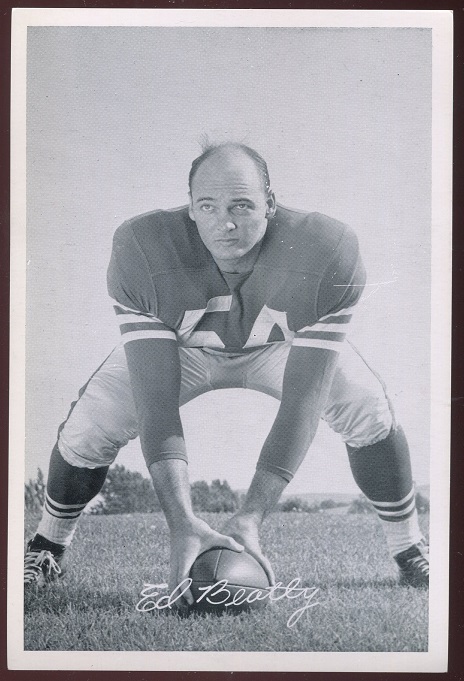 Ed Beatty 1956 49ers Team Issue football card
