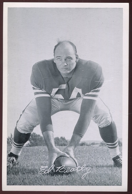 Ed Beatty 1956 49ers Team Issue football card Ed Beatty 1956 49ers Team Issue football card