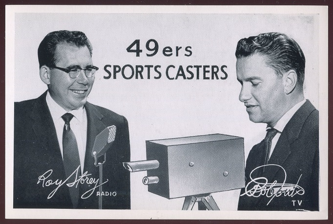 49ers Sportscasters 1956 49ers Team Issue football card