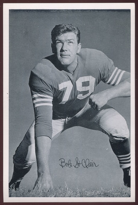 Bob St. Clair 1956 49ers Team Issue football card