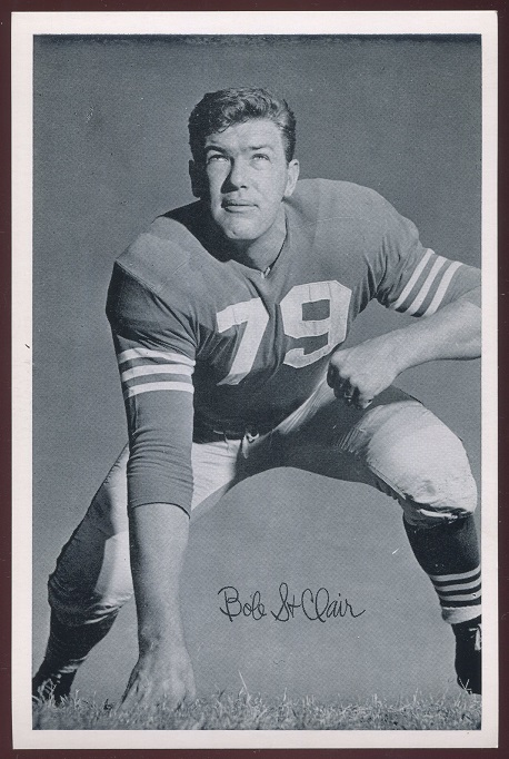 Bob St. Clair 1956 49ers Team Issue football card Bob St. Clair 1956 49ers Team Issue football card
