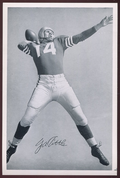 Y.A. Tittle 1956 49ers Team Issue football card