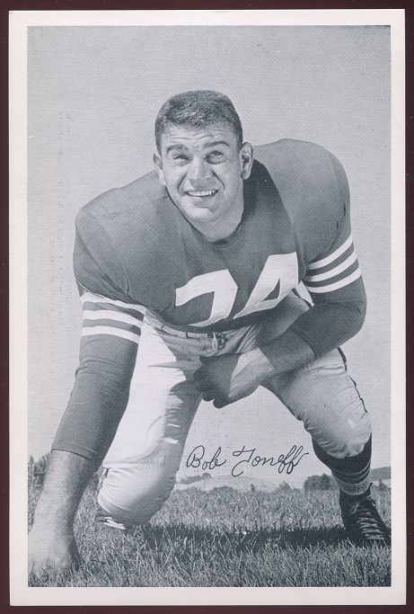Bob Toneff 1956 49ers Team Issue football card