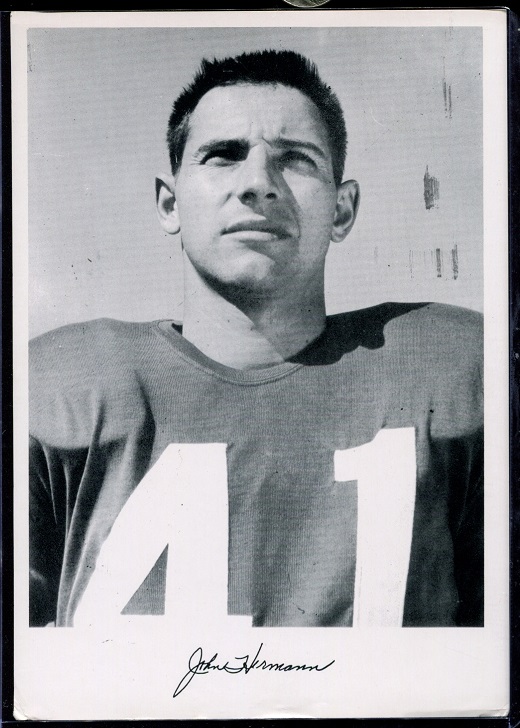 John Hermann 1956 Giants Team Issue football card