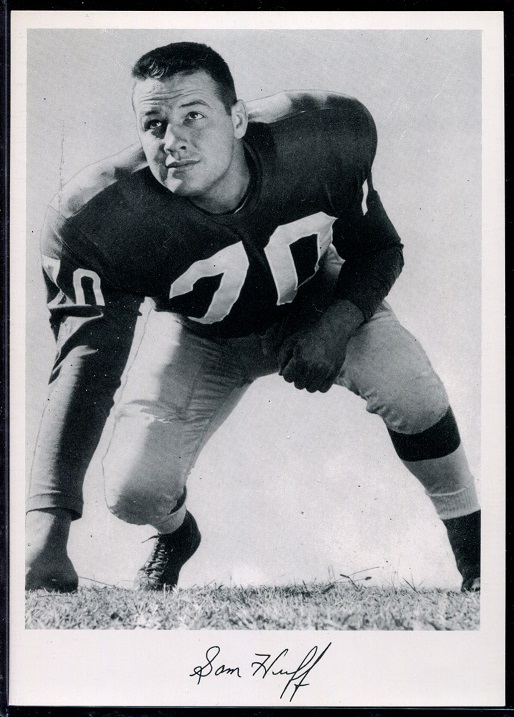 Sam Huff 1956 Giants Team Issue football card Sam Huff 1956 Giants Team Issue football card