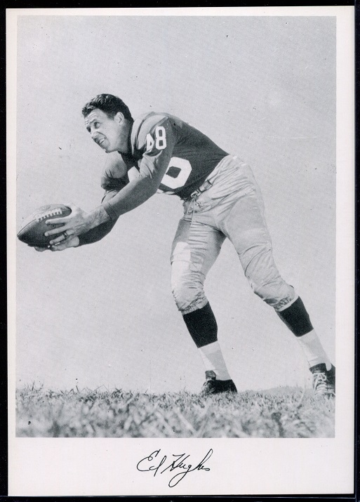 Ed Hughes 1956 Giants Team Issue football card