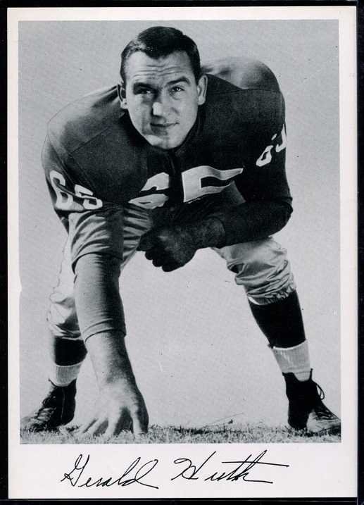 Gerry Huth 1956 Giants Team Issue football card Gerry Huth 1956 Giants Team Issue football card