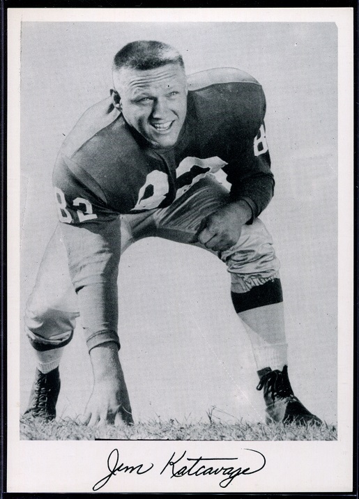 Jim Katcavage 1956 Giants Team Issue football card Jim Katcavage 1956 Giants Team Issue football card