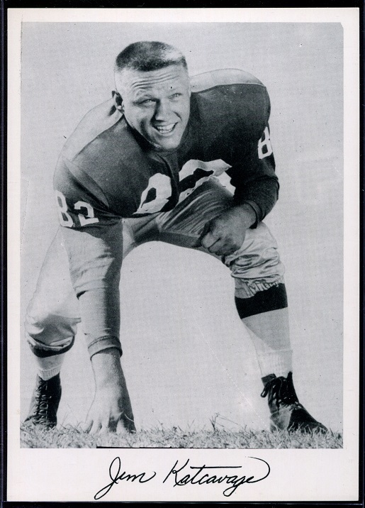 Jim Katcavage 1956 Giants Team Issue football card