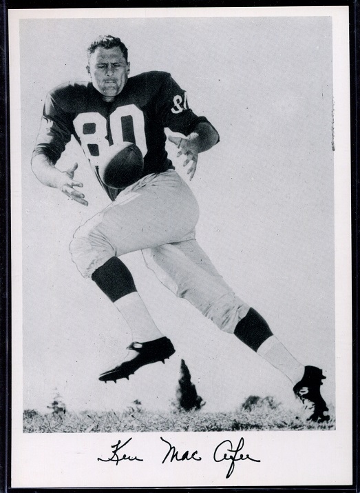 Ken MacAfee 1956 Giants Team Issue football card