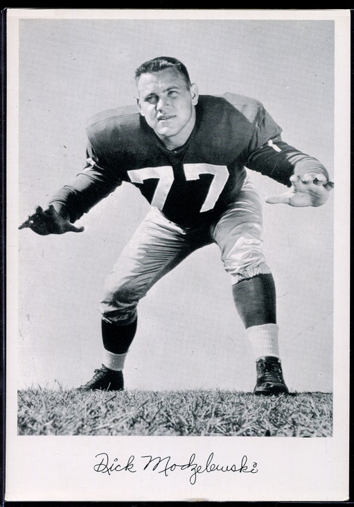 Dick Modzelewski 1956 Giants Team Issue football card Dick Modzelewski 1956 Giants Team Issue football card