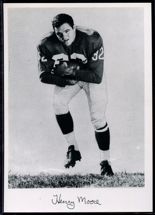 Henry Moore 1956 Giants Team Issue football card