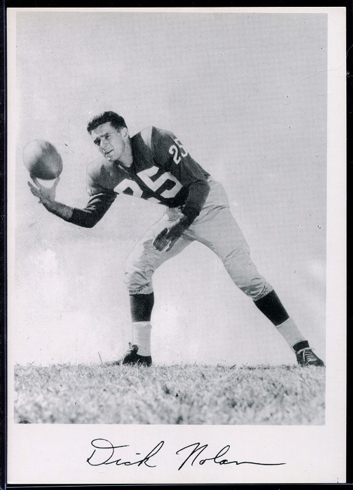 Dick Nolan 1956 Giants Team Issue football card