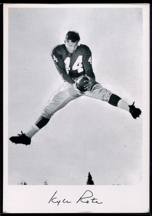 Kyle Rote 1956 Giants Team Issue football card