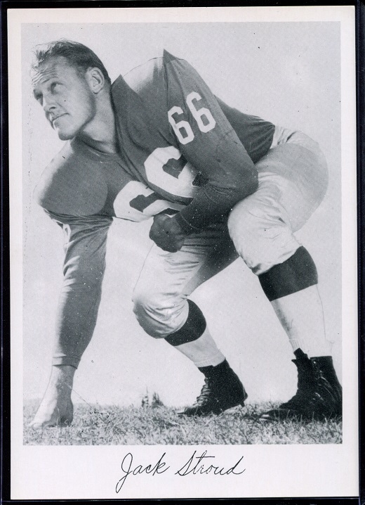 Jack Stroud 1956 Giants Team Issue football card