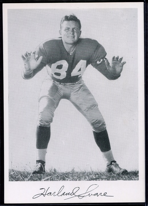 Harland Svare 1956 Giants Team Issue football card Harland Svare 1956 Giants Team Issue football card