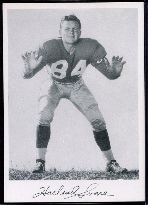 Harland Svare 1956 Giants Team Issue football card