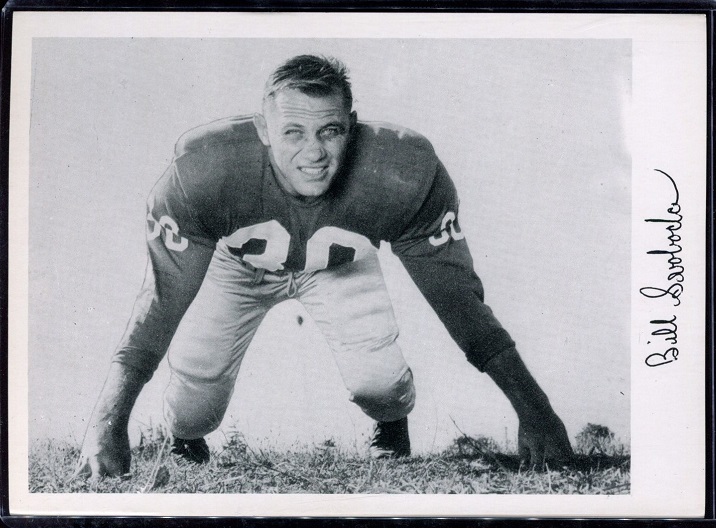 Bill Svoboda 1956 Giants Team Issue football card